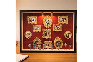 Mini Photo Frames Gold, DIY Mini Museum Silhouette Box, DIY Museum Silhouette Box, Shadow Display Case with LED Light - 11 Ph