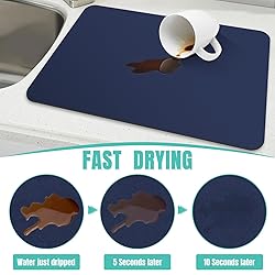 WISELIFE Coffee Mat Super Absorbent Dish Drying Mat