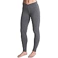 Cuddl Duds Softwear with Stretch Leggings for Women - Soft Lightweight Base Layer Tights - Mid Rise Crossover Waistband