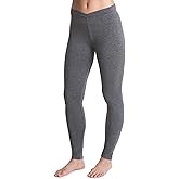 Cuddl Duds Softwear with Stretch Leggings for Women - Soft Lightweight Base Layer Tights - Mid Rise Crossover Waistband