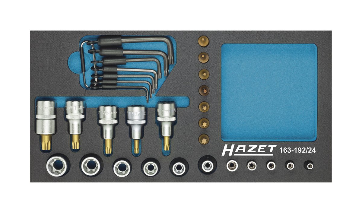 HAZET 163-192/24 Torx Profile Socket Set - Multi-Colour