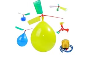 FSAON 10 Pack Balloon Toy,Rocket Jet Balloon Propeller Toy,Boys Girls Children'S Day Christmas Gifts with Air Pump