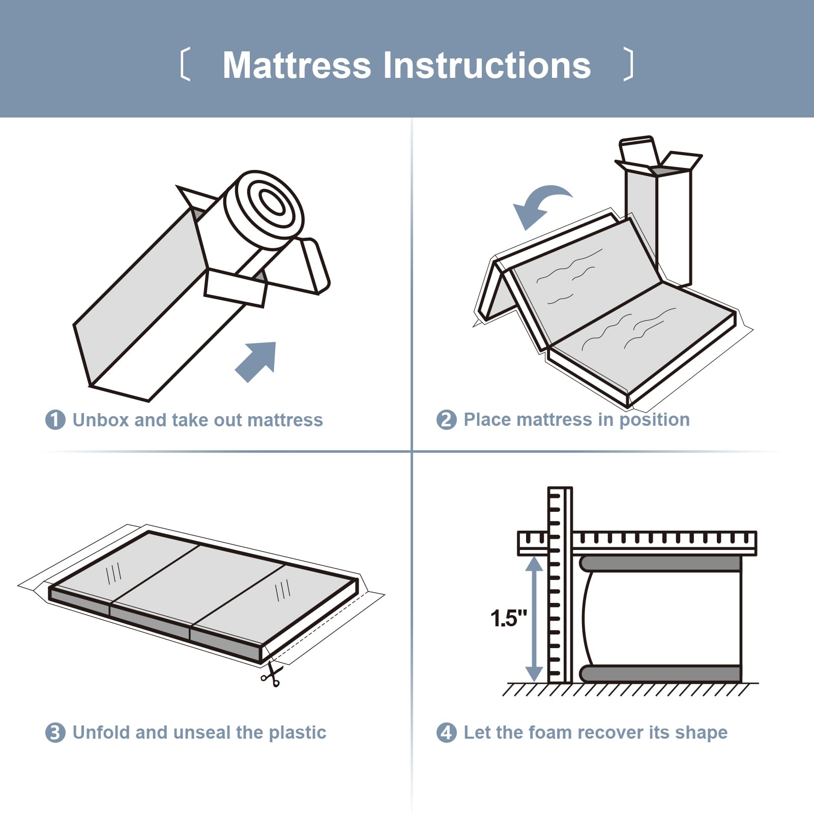 Moonlightfamily Pack n Play Mattress Topper, 38x26 1+1 (Foldable + White) Pack of 2 fits 39.5