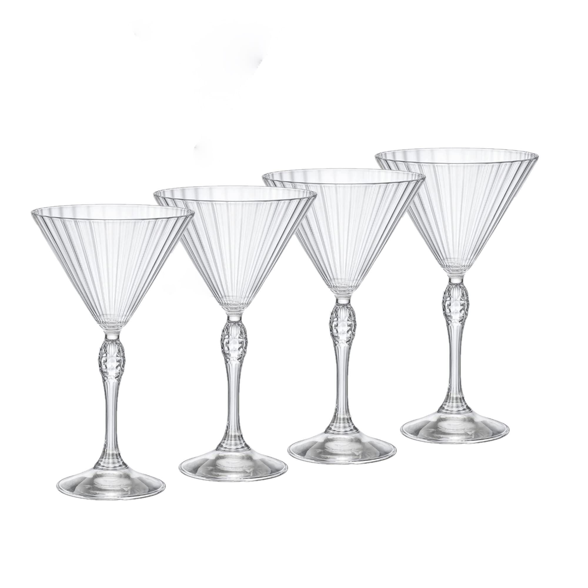 Photo 1 of ***ONLY 2 GLASSES****Bormioli Rocco America 20s Barware Set of 4 Martini Glasses 8.5 Oz Dishwasher Safe