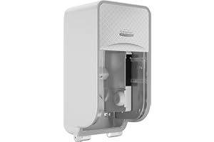 Kimberly-Clark Professional ICON Coreless Standard Roll Vertical Toilet Paper Dispenser 2 Roll (53696), with Silver Mosaic Design Faceplate, 12.95" x 6.5" x 6.35" (Qty 1)