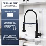 APPASO Kitchen Tap Black 2 Spray Modes Pull Out Spray 360° Stainless Steel view 6
