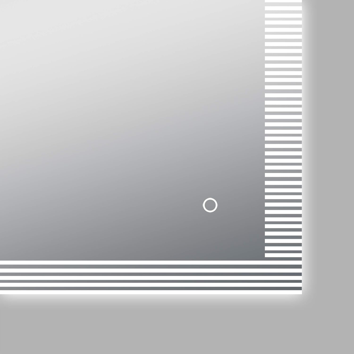 Talos Trace LED Bathroom Mirror, Silver, 80 x 60 cm, 60L x 80W cm - Image 4