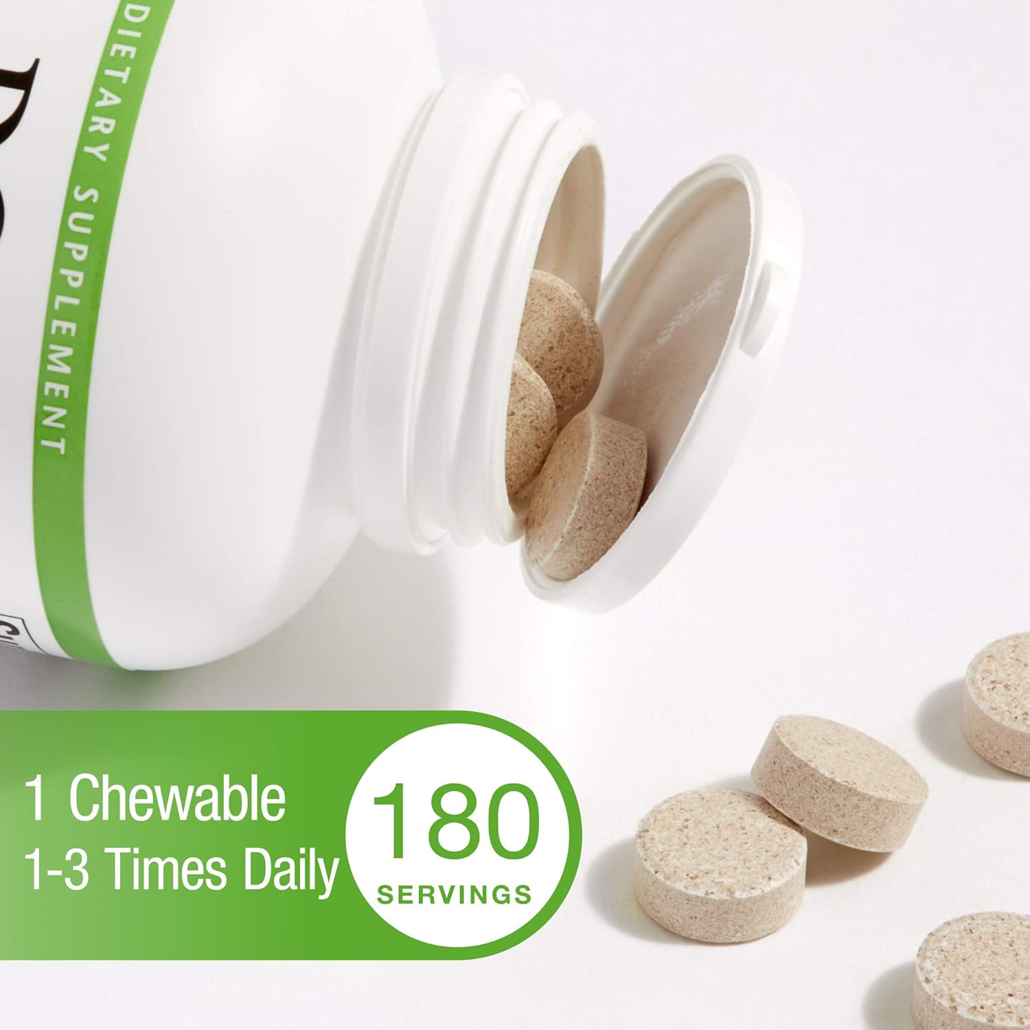 Natural Factors, Chewable DGL 400 mg, Licorice Root, Vegan, 180 tablets (180 servings): Health & Personal Care