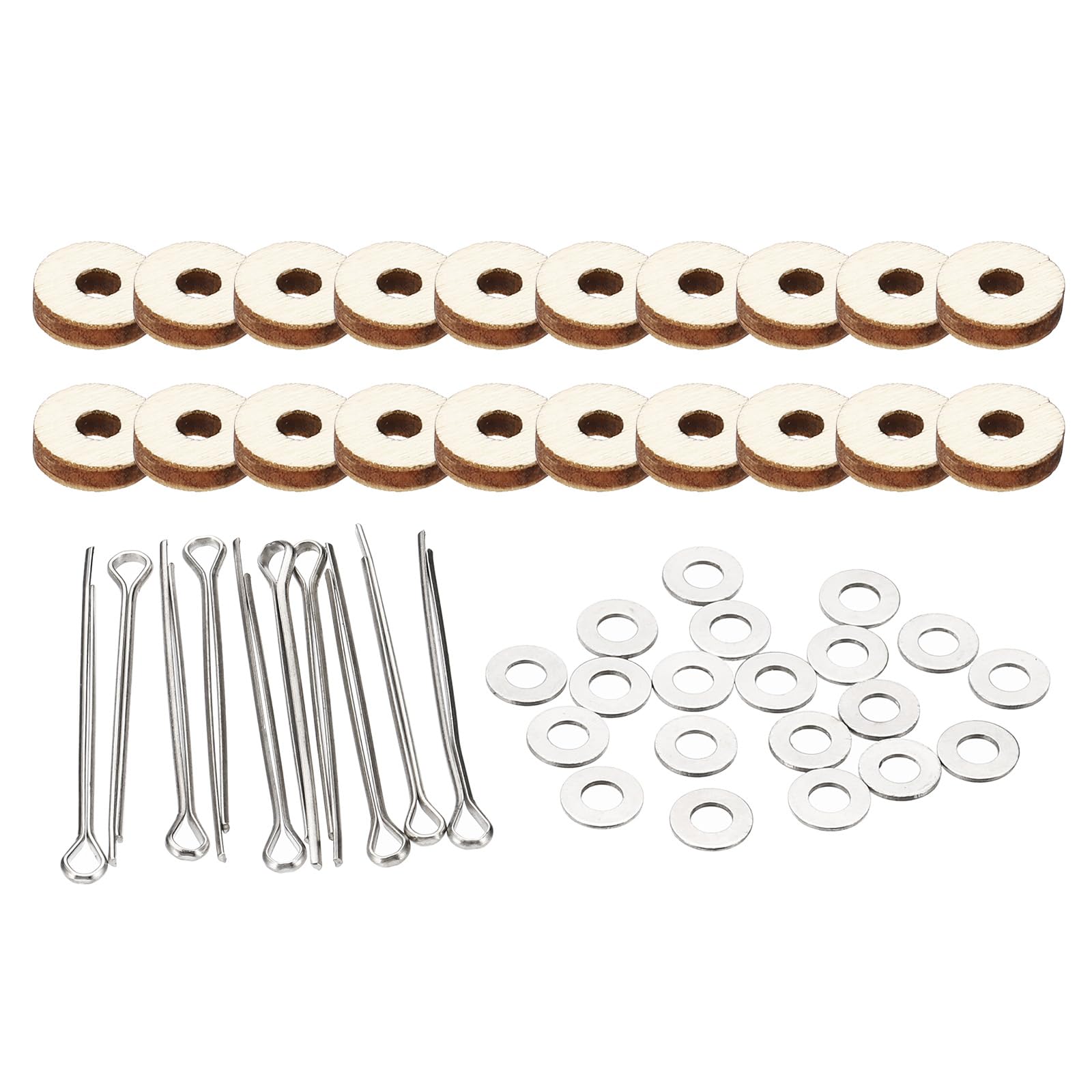 PATIKIL 8mm Doll Joints, 20 Set Removable Cotter Pin Joints Connector and Fiberboard Tray for Bear Limbs Making Head Joints DIY Crafts Accessories