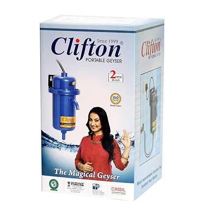 CLIFTON MW 3000 1L Metallic Instant Portable Water Heater/Geyser for Residential and Professional Use (Brown)