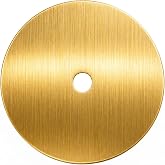 trust4care 4-Pack 2.3" Brushed Gold Backplates of Bifold Closet Door Knob | brass round escutcheon backplate sheet discs for cabinet doorknobs,pulls,handles for a thick rosette washer wide base