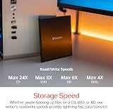 Verbatim 43888 Slimline External Blu-Ray DVD Drive Black 4K Ultra HD view 5