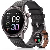 RAQIVO GTR3 Smart Watch for Men Women – 1.43" AMOLED Display with Extra Leather Strap & Gift Box, Bluetooth Call, AI Voice, 2