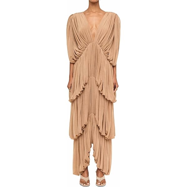 anora metallic dress Silver Metallic Midi Dress