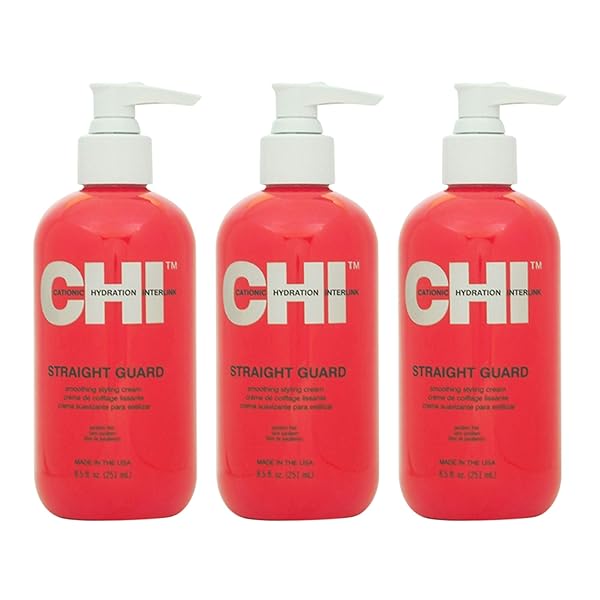 STRAIGHT GUARD SMOOTHING STYLING CREAM BY CHI FOR UNISEX – 8.5 OZ CREME – (PACK OF 3)