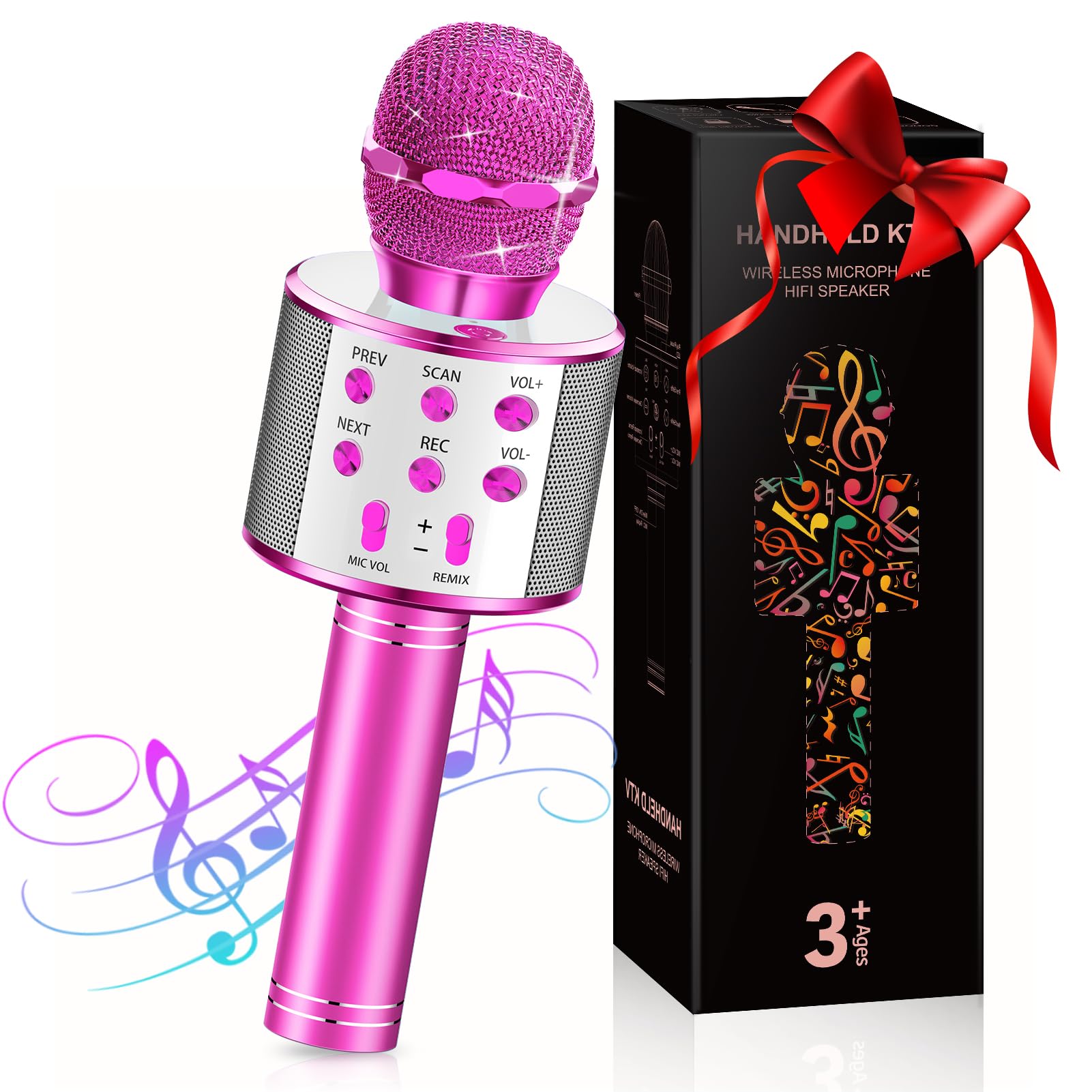 GeschenPark Gifts for 3-12 Year Old Girls, Kids Microphone for Kids Toys for 3-12 Year Old Girls Birthday Presents Gifts for Girls Age 3-12 Girls Toys Gifts