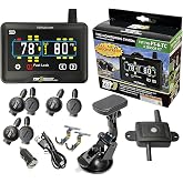 TST 770 Series TPMS - RV Tire Pressure Monitoring System with 6 Flow Thru Sensors & 5" Color Touchscreen Monitor for Travel T