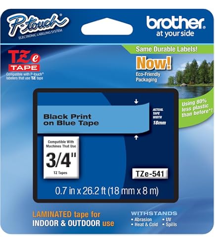 Amazon.com: Brother Genuine P-Touch TZE-B41 Tape, 3/4