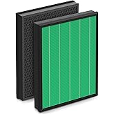 400/400S Filter Replacement Compatible with Coway AIRMEGA Max2 400 400S 400(G) 400S(G) Air Purifier, Max2 HEPA Green and Activated Carbon Filter Set, AP-2015-FP, 1 Set