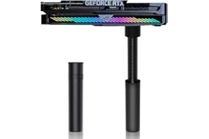 Aivalas GPU Support Bracket, Graphics Video Card Brace with Height Adjustable, Anti Sag Holder for Universal Graphics Card Sag, GPU Stand with Magnet and Rubber Pad (Black)