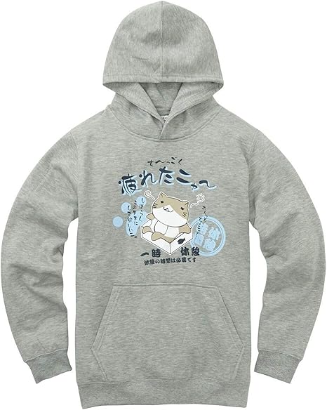 Amazon Co Jp Nissen ニッセン Necobuchi San ねこぶちさん 裏起毛プリント長袖プルパーカー 杢グレー L 服 ファッション小物