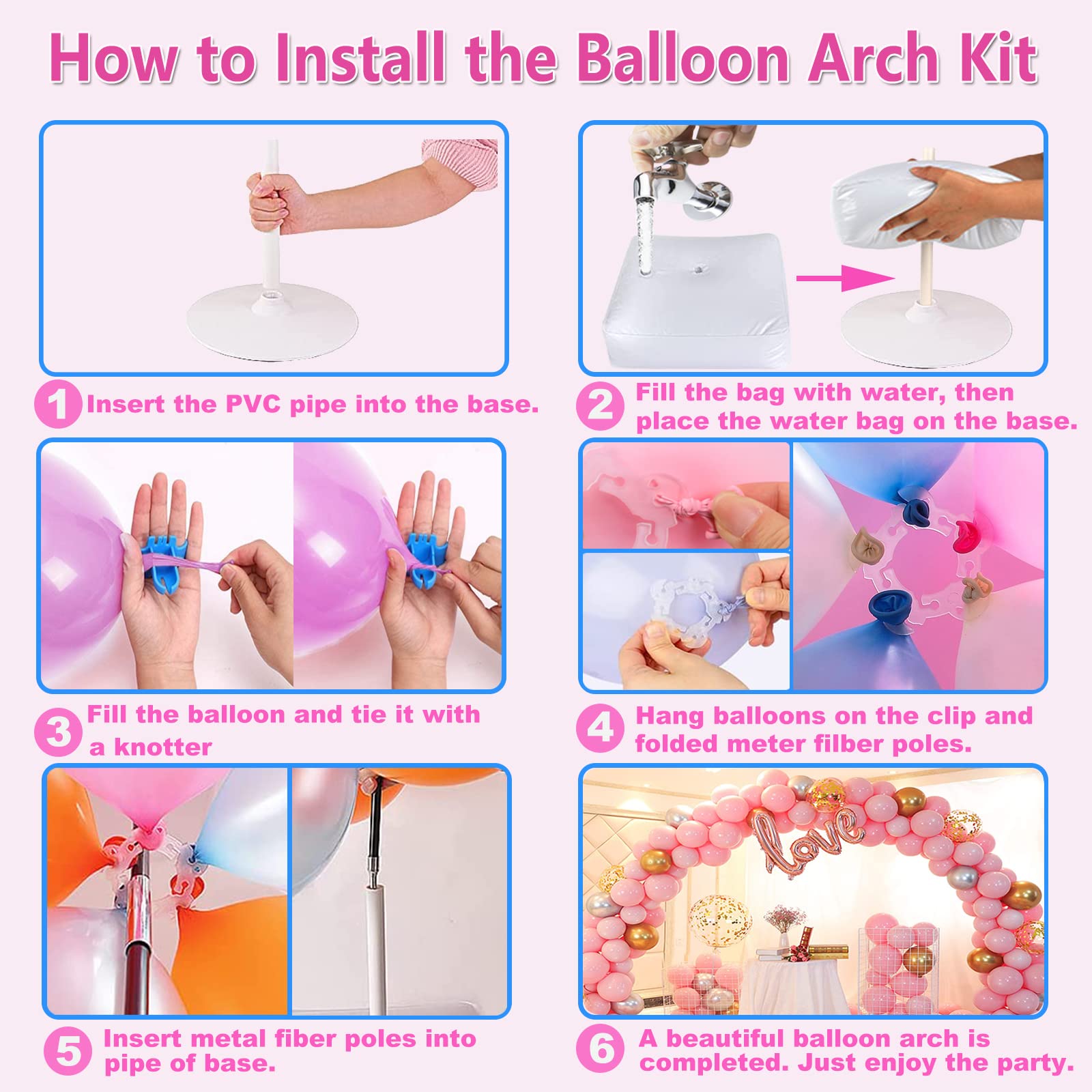 Ballon With Rackets Mua Balloon Arch Kit,10FT Width & 9FT Height Adjustable Balloon Arch ...