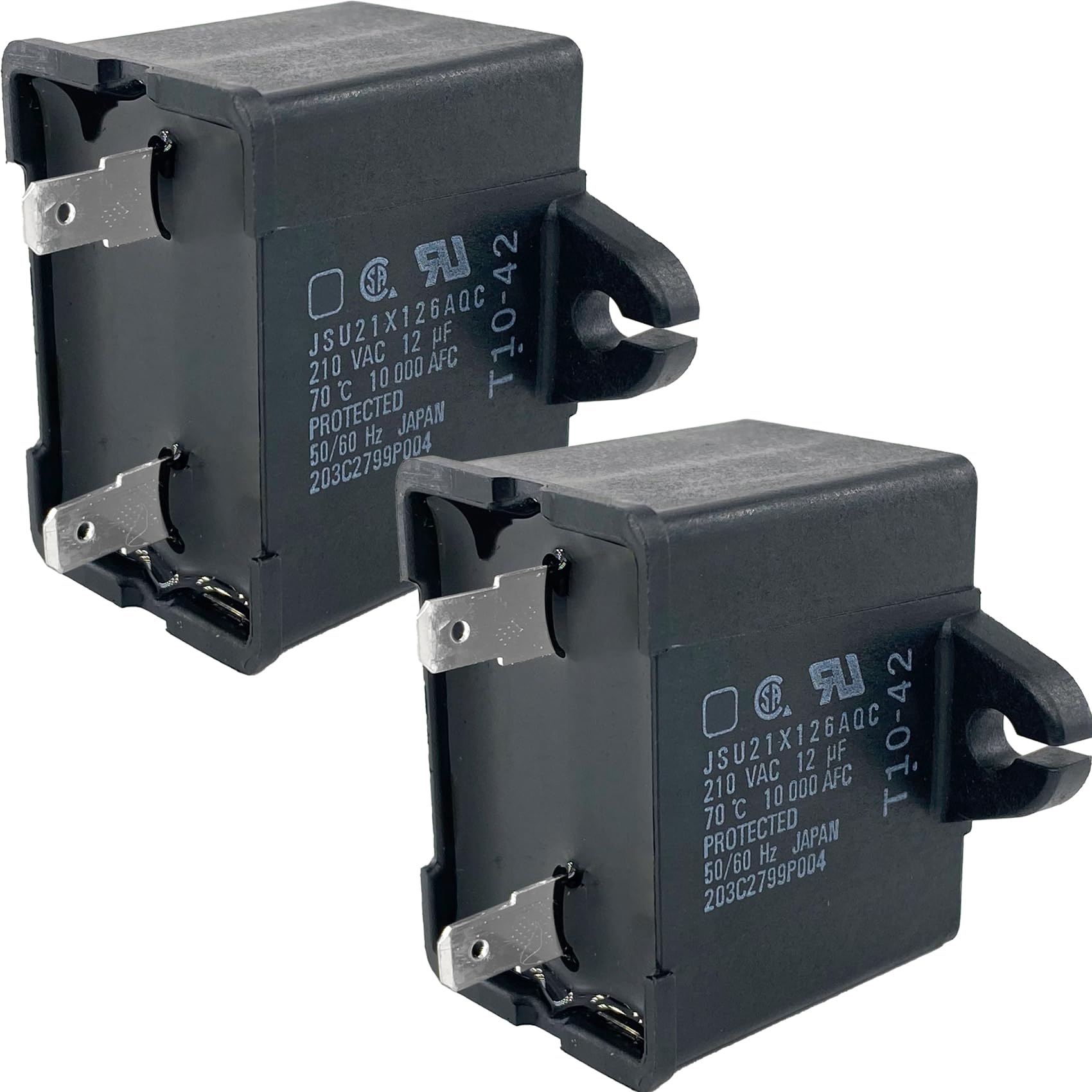 Photo 1 of 2-Pack JSU21X126AQC Run Capacitors - Compatible with GE Refrigerators - Replaces WR55X24064, WR55X20800, and More