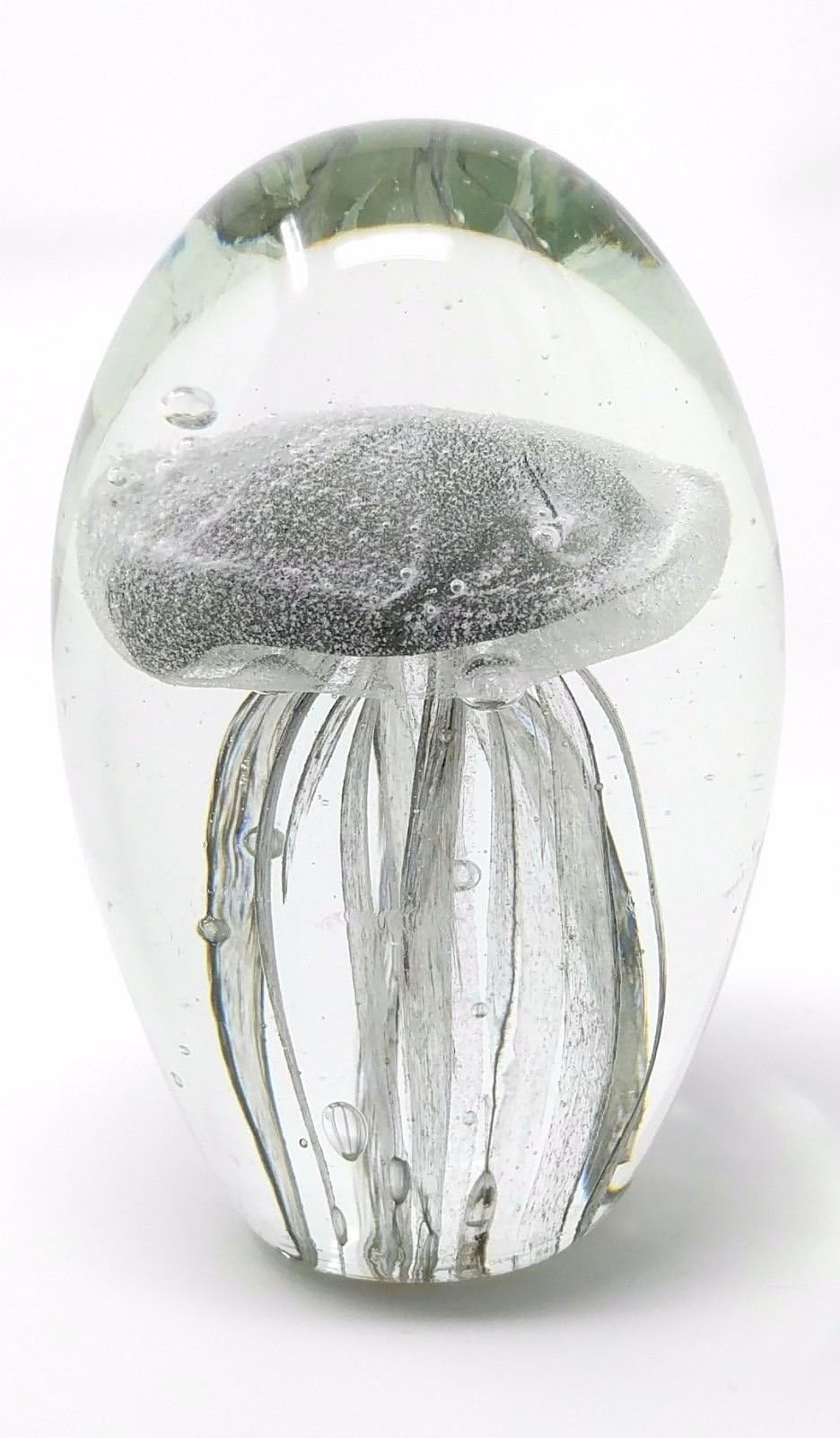 Decoration Glow in the Dark Paperweight – Oceano – Glass – 8.5 cm Height – Jelly Fish