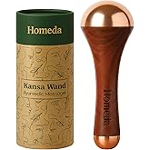 Homeda Kansa Wand Ayurveda Foot Massager - Indian Skincare Tool - SWA Kansa Wand for Feet & Face Relazation and Detox - Ayurveda Gifts (Double Bowl)