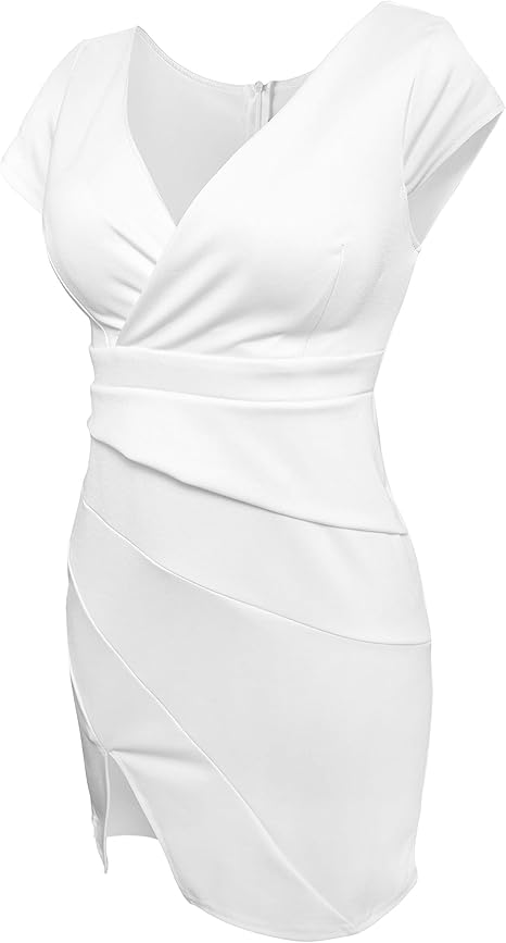 Amazon Co Jp Sk キャバドレス ミニワンピース セクシードレス ロング 胸あき 大きいサイズ 白 L ホビー