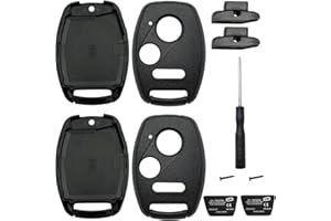 Lot de 2 coques de clé de rechange compatibles avec Honda 2003-2012 Accord 2005-2006 CR-V 2006-2013 Civic 2009-2015, pilote n