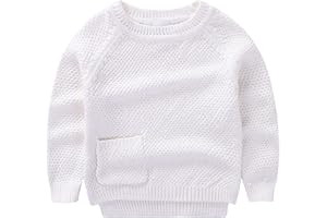 Peecabe Toddler Baby Girl Boy Cable Knit Sweater Cotton Infant Pullover Crewneck Long Sleeve Sweatshirt Fall Winter