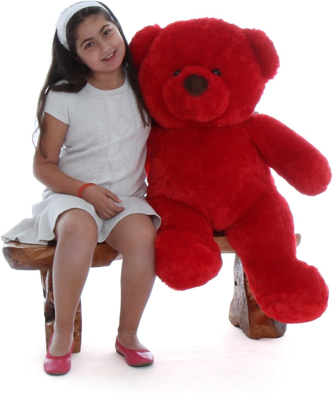 Giant Teddy Original Bear Brand - Biggest Selection of Life Size Stuffed Teddy Bears (Ruby Red, 3 Foot)