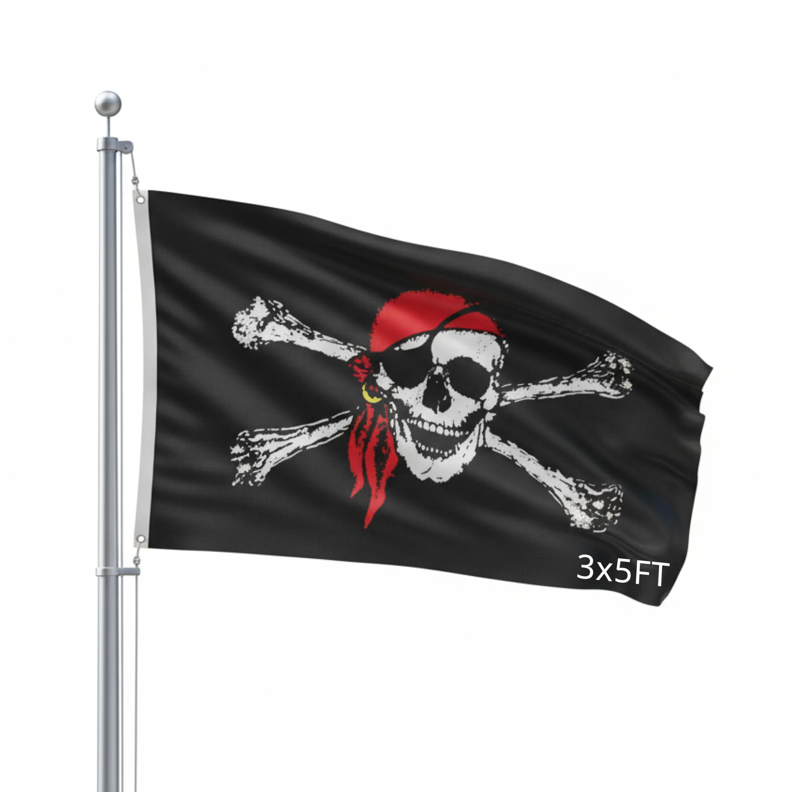 Outdoor Flag - Large 3' x 5', Weather-Resistant Polyester Pirate โ image 1