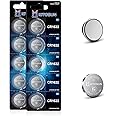 KITOSUN CR1632 3V Lithium Coin Battery – CR 1632 Lithium Button Batteries Replacement for Toyota Prius Car Key Fob Remote Tire Pressure Heart Rate Monitor Sensor Garmin VivoFit Dog Collar (10 Pack)