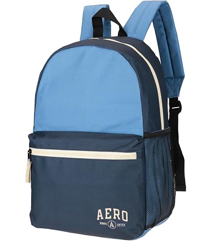 AEROPOSTALE Wellington Unisex Backpack - Aero Mens and Womens Bag for Everyday Use (Navy)
