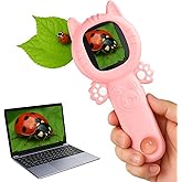 2-in-1 Microscope Camera for Kids, Mini Handheld Microscope Supporting Multiple Viewing Angles, Outdoor Educational Science A