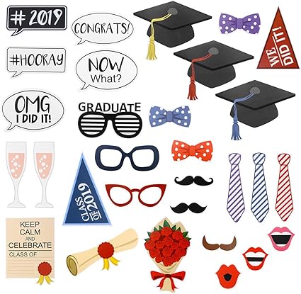 Class Of 19 Photo Props Graduation Photo Booth Props Printable Senior Class Photo Booth Senior Grad Party Graduation Photo Props Paper Party Supplies Party Decor