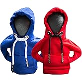 2Pcs Gear Shift Hoodie,Car Shift Knob Hoodie,Funny Car Gear Shift Cover,Automotive Interior Accessories and Decorations（Blue and Red）