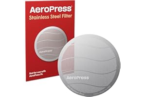 AeroPress Stainless Steel Reusable Filter - Metal Coffee Filter Replacement for AeroPress Original & AeroPress Go Coffee Make