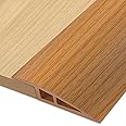 Door Thresholds Floor Transition Strip 36 inch, 1/2'' ~ 3/5'' Threshold Ramps for Doorways, Edge Reducer Vinyl Transition Strip for Door Floor (Light Brown)