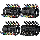 AuxLink XLR Cables, XLR Microphone Cable 25ft 20Pack Mic Cable Male to Female Gold-Plated 3-Pins Compatible with Microphones,