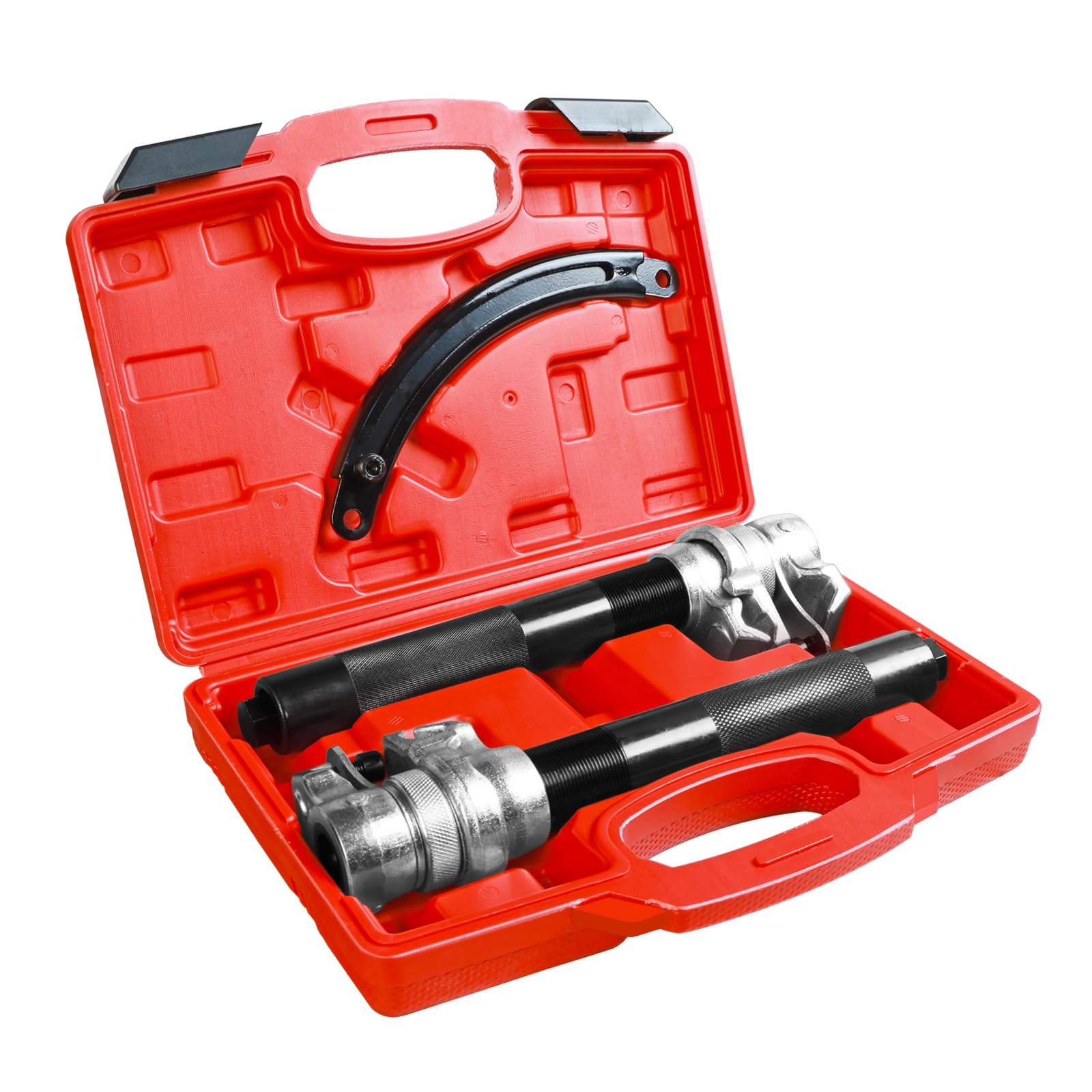 Photo 1 of Jack Boss 2-Piece Coil Spring Compressor Tool Heavy Duty Macpherson Strut Spring Compressor Set with Safety Jaws and Holder, Max Load 2645 LBs