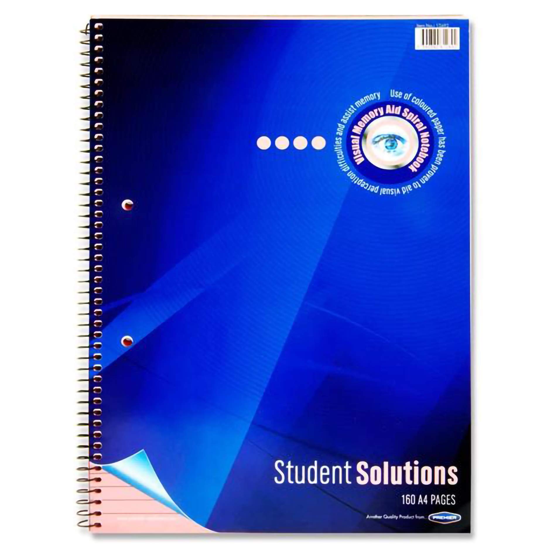 Premier Stationery S2812692 A4 Student Solutions Spiral Bound Visual Memory Pad - Pink (Pack of 5)
