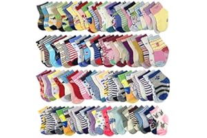 WAFUNNE 20 Pairs Baby Socks Wholesale for Infant Toddler Kids Children (Pattern at Random)