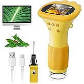 Microscope for Kids, SKYBASIC 2" IPS Screen 1000X Handheld Digital Microscopes HD Pocket Portable Mini USB Microscope Camera, PC Compatible, Science Edu Fun Birthday Gifts Toys for Children Students