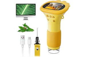 Microscope for Kids, SKYBASIC 2" IPS Screen 1000X Handheld Digital Microscopes HD Pocket Portable Mini USB Microscope Camera,