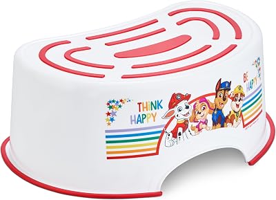 Paw Patrol Step Stool Non-Slip 70kg White Red Lightweight Toddler