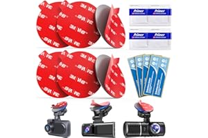 Double Sided Adhesive for Dash Cam: 6Pcs 56mm Heat Resistant Sticky Pad Tape for Dashcam Mount - 3M VHB Mounting Replacement 