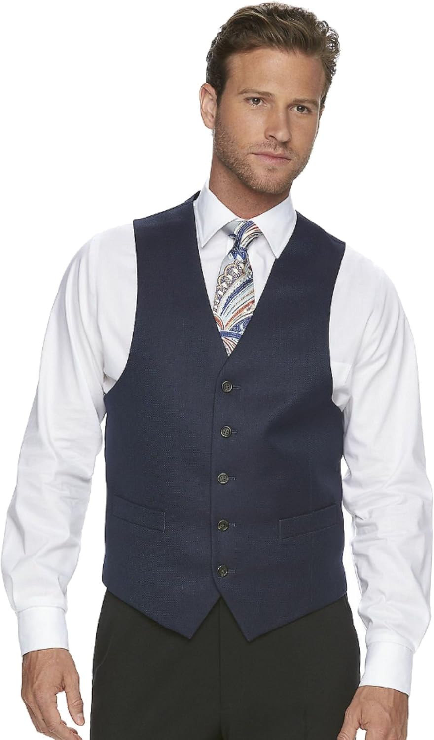 Chaps Men's ClassicFit Suit Separates Vest, Navy (XLarge (4648